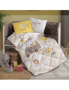 Conjunto de Edredón para Cuna Safari 100% Algodón Turco