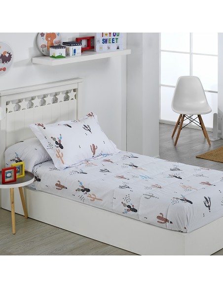 Edredón Ajustable Cama Infantil Cactus