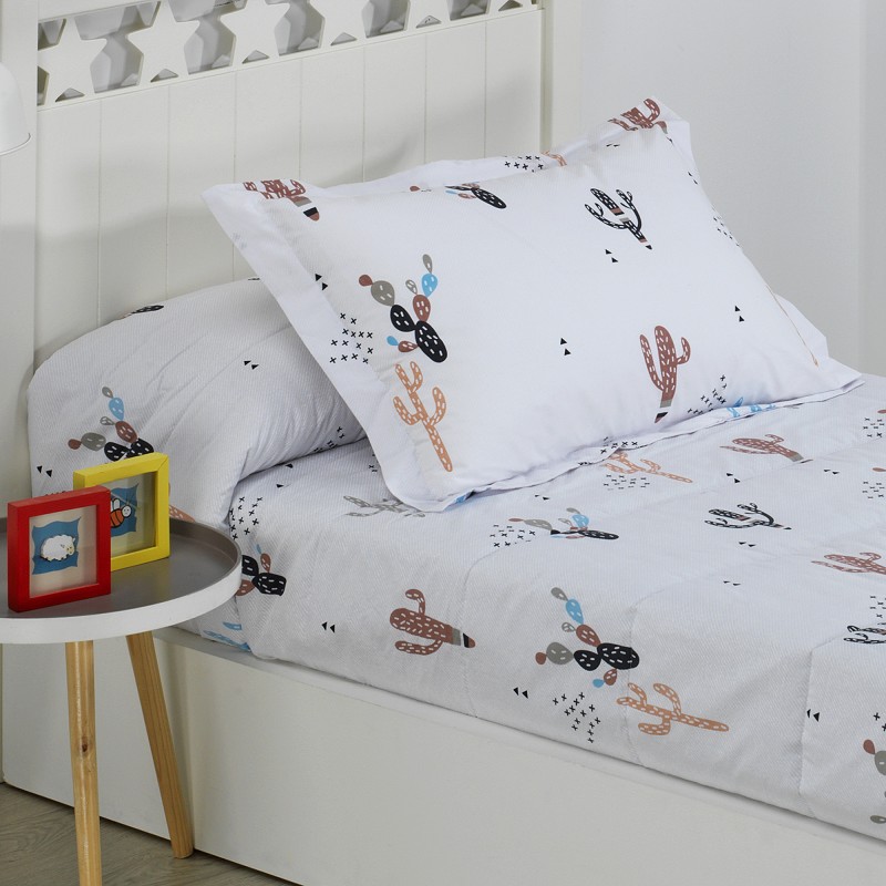 Edredón Ajustable Cama Infantil Cactus