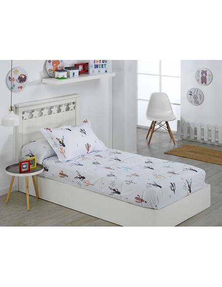 Edredón Ajustable Cama Infantil Cactus