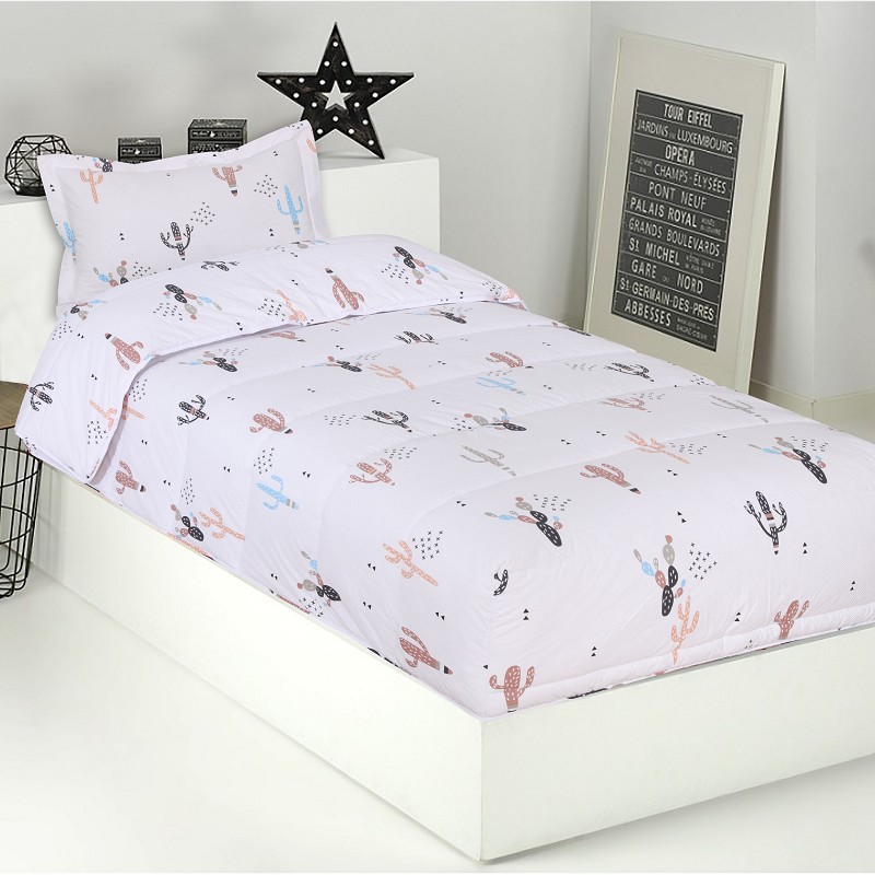 Edredón Ajustable Cama Infantil Cactus