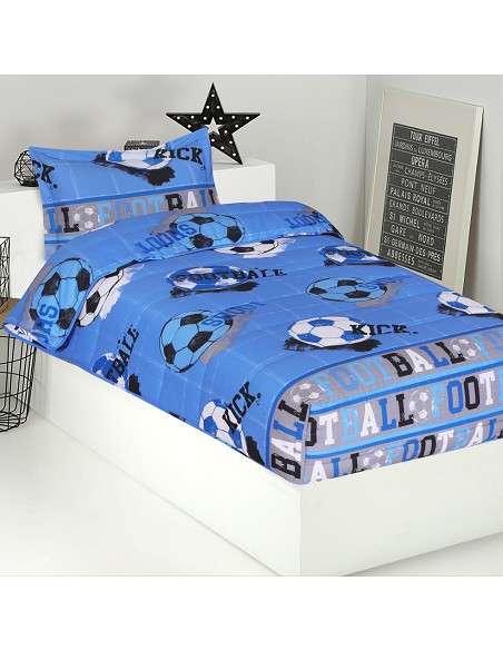 Edredón Ajustable Cama Infantil Fútbol Quick