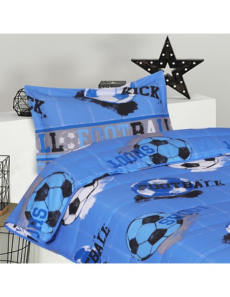 Edredón Ajustable Cama Infantil Fútbol Quick