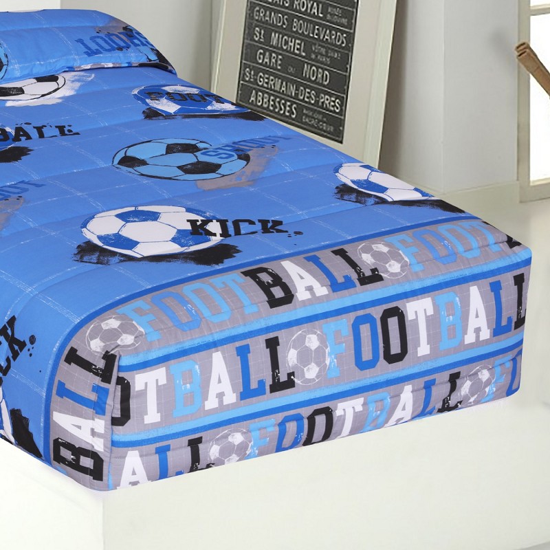 Edredón Ajustable Cama Infantil Fútbol Quick
