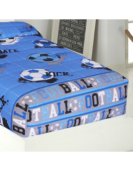 Edredón Ajustable Cama Infantil Fútbol Quick