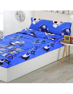 Saco Nórdico con Cremallera Edredón Ajustable Cama Infantil Fútbol Quick 2