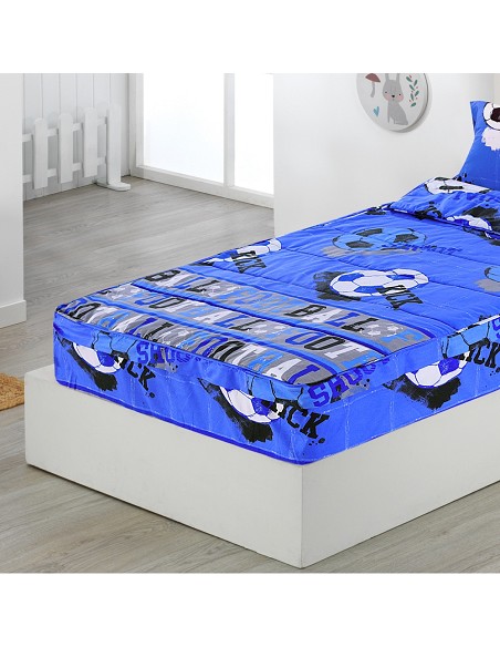 Saco Nórdico con Cremallera Edredón Ajustable Cama Infantil Fútbol Quick