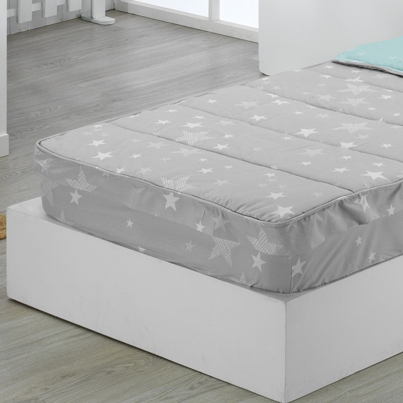 Saco Nórdico con Cremallera Edredón Ajustable Cama Infantil Estrellas Stars