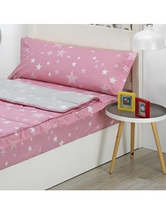 Saco Nórdico con Cremallera Edredón Ajustable Cama Infantil Estrellas Stars 2
