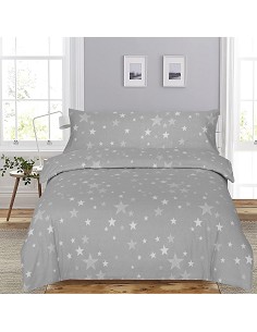 Funda Nórdica de Franela Invierno 100% Algodón Stars 2