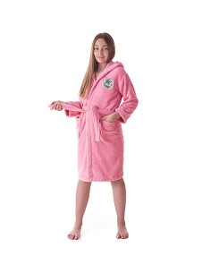 Albornoz Rosa Niña y Adolescente Tejido Toalla 100% Algodón Sea Dreams 2