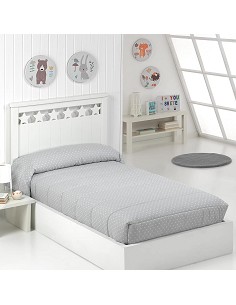 Edredón Ajustable Infantil Cama 90 y Cama 105 Stars Gris 2