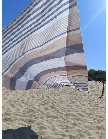 Pareo Fouta de Playa con Flecos Trenzados Tamaño Grande 200x200 cm Jaipur