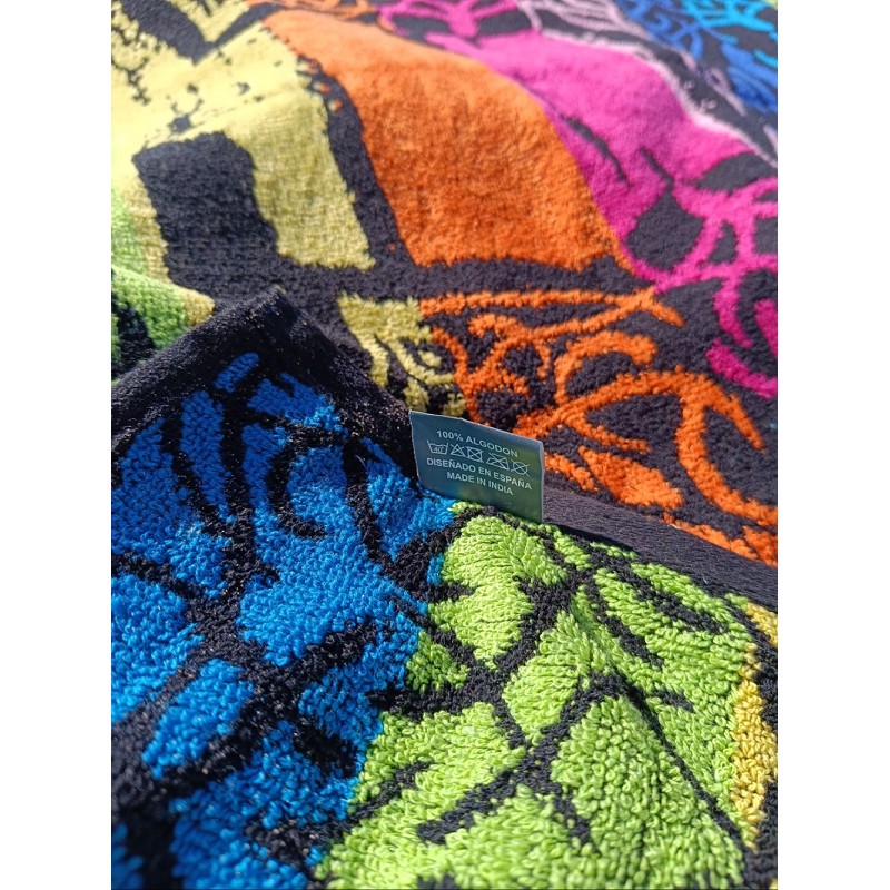 Toalla de Playa Grande Terciopelo 100% Algodón de 90X190 cm Mandala Nagaon