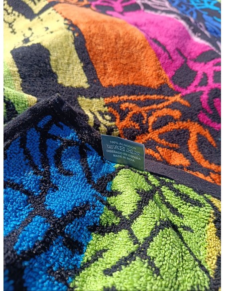 Toalla de Playa Grande Terciopelo 100% Algodón de 90X190 cm Mandala Nagaon