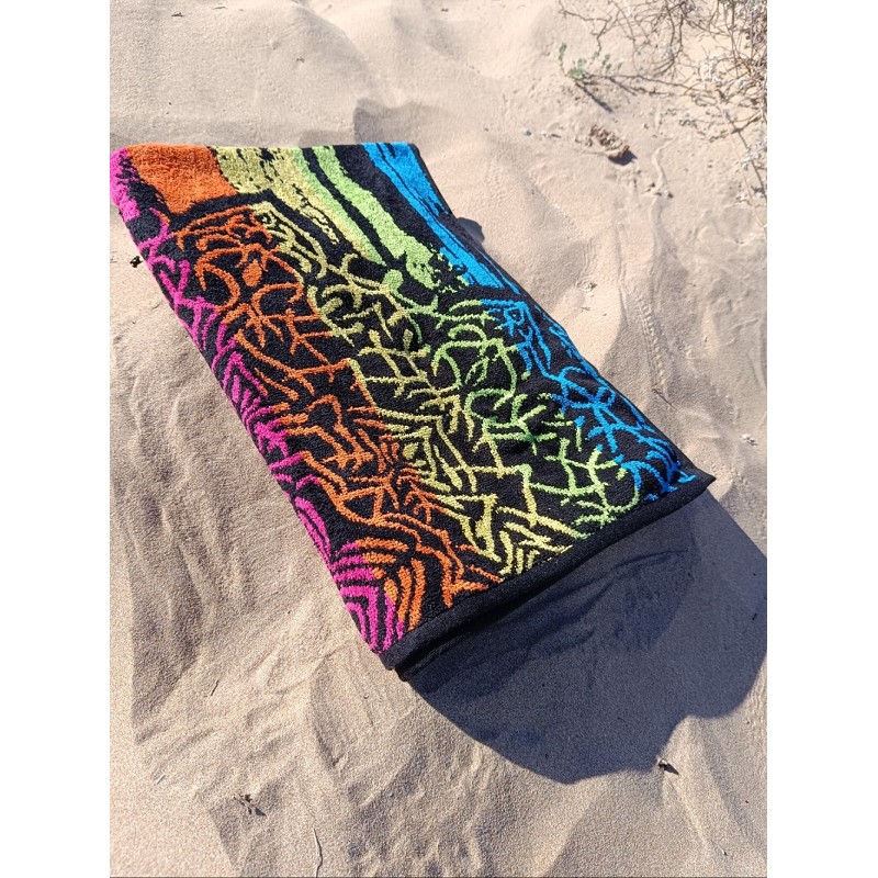 Toalla de Playa Grande Terciopelo 100% Algodón de 90X190 cm Mandala Nagaon