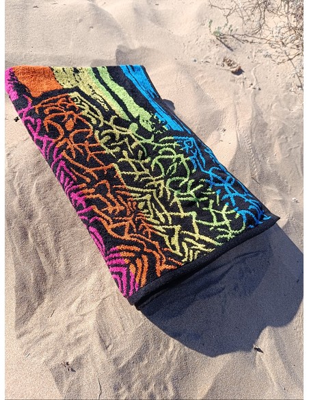 Toalla de Playa Grande Terciopelo 100% Algodón de 90X190 cm Mandala Nagaon