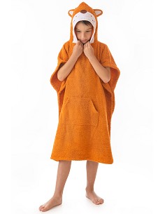 Poncho Infantil Tejido 100% Algodón Natural Modelo Foxy 2