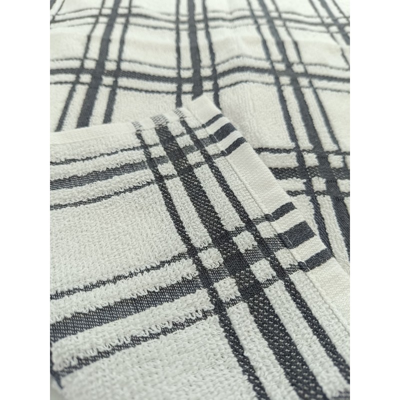 Pack de 4 Paños de Cocina en Color Gris de 40x70 cm 100% Algodón