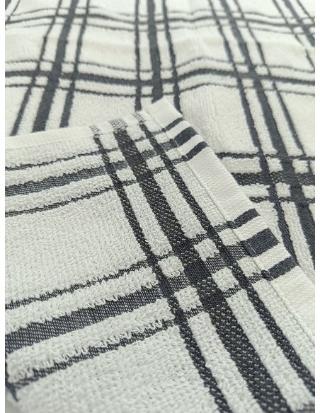 Pack de 4 Paños de Cocina en Color Gris de 40x70 cm 100% Algodón