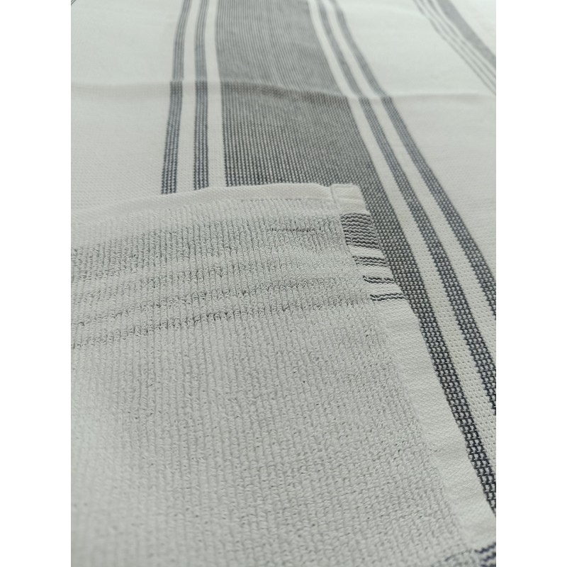 Pack de 4 Paños de Cocina en Color Gris de 40x70 cm 100% Algodón