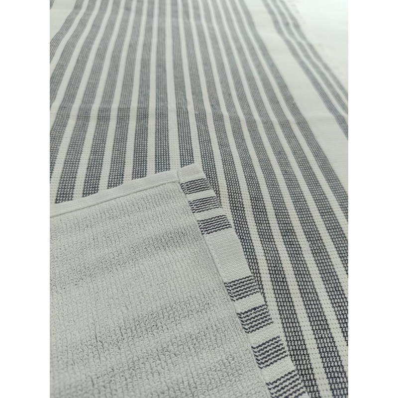 Pack de 4 Paños de Cocina en Color Gris de 40x70 cm 100% Algodón