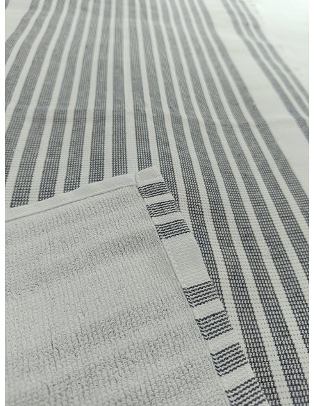 Pack de 4 Paños de Cocina en Color Gris de 40x70 cm 100% Algodón