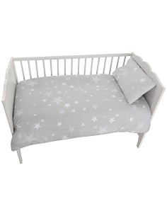 Funda Nordica Cuna Stars Gris Talla Única 2