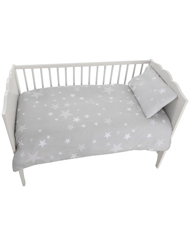 Funda Nordica Cuna Stars Gris Talla Única