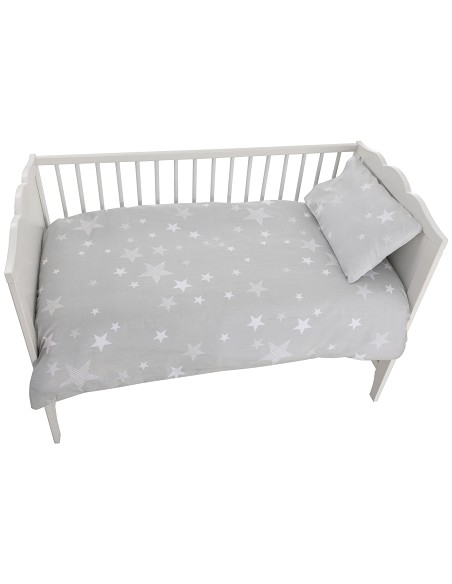 Funda Nordica Cuna Stars Gris Talla Única