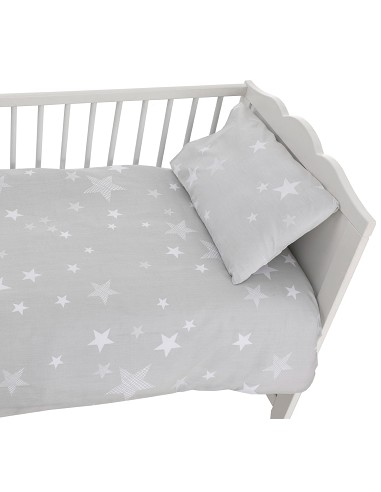 Funda Nordica Cuna Stars Gris Talla Única