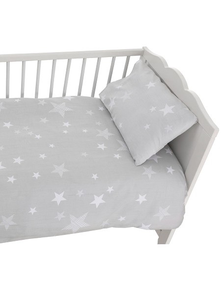 Funda Nordica Cuna Stars Gris Talla Única
