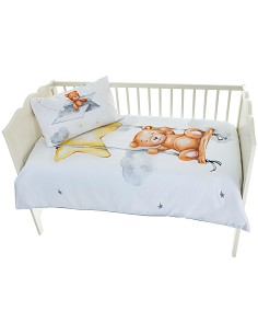 Funda Nórdica Cuna de Bebé 100% Algodón Osito Columpio 2