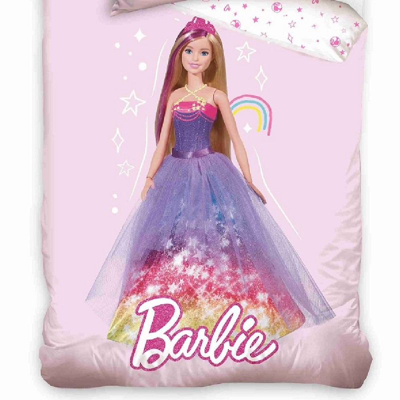 Funda Nórdica de Cuna Bebé Barbie Rosa Unicornio 100% Algodón