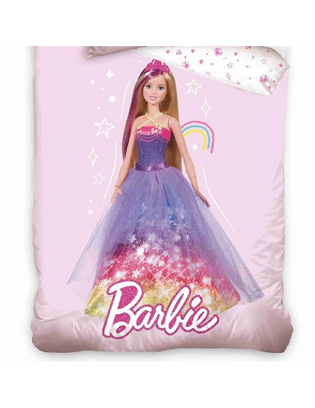 Funda Nórdica de Cuna Bebé Barbie Rosa Unicornio 100% Algodón