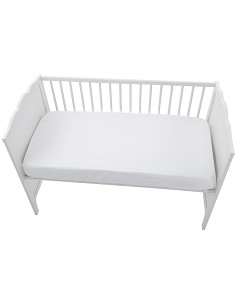Sábana Bajera Protector Colchón de Cuna Algodón Blanco Impermeable 60X120 cm