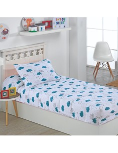 Edredón Ajustable de 350gr Cama 90 Infantil y Cama 105 Nubes Agua 2