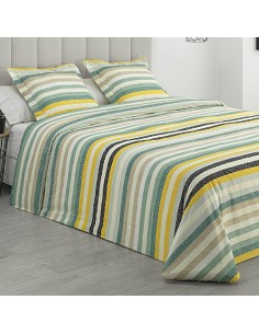 Funda Nórdica a Rayas con Cojines Decorativos Modelo Bari 2