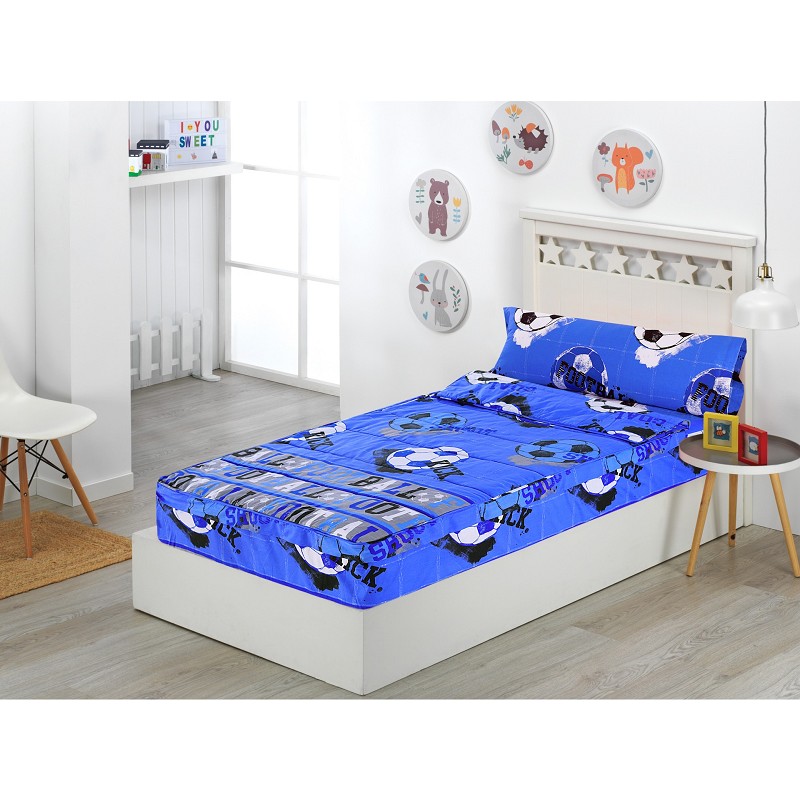 Saco Nórdico Ajustable con Cremallera Fútbol Quick para Cama 90 Infantil y Cama 105