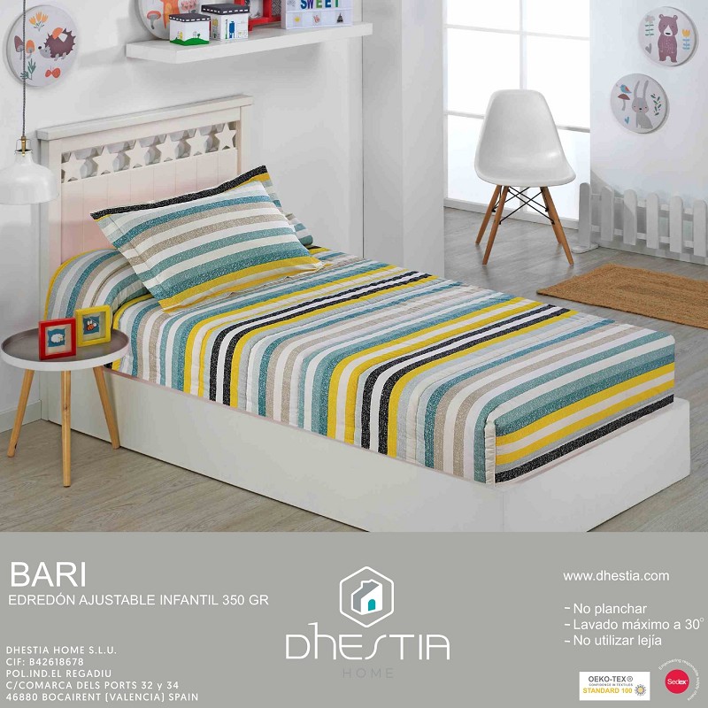 Edredon Ajustable de 350gr para Cama 90 y Cama 105 Infantil Modelo Bari