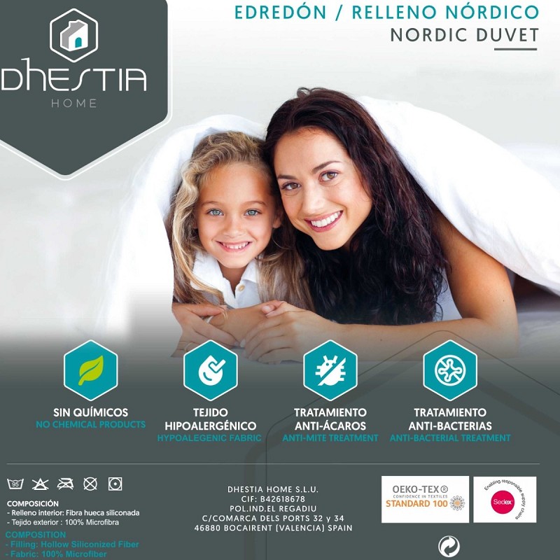 Relleno Nórdico para Sacos Nórdicos de 300gr Invernal para Cama 90 y Cama 105