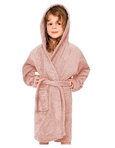 Albornoz de Baño Juvenil y Niños con Capucha, Bolsillos y Cinturón 100% Algodón 2