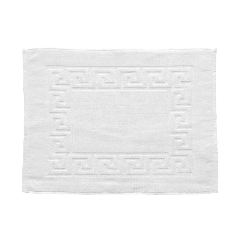 Toalla Blanca de Hotel Cenefa Greca 100% Algodon 20/2 de 500 gr/m2