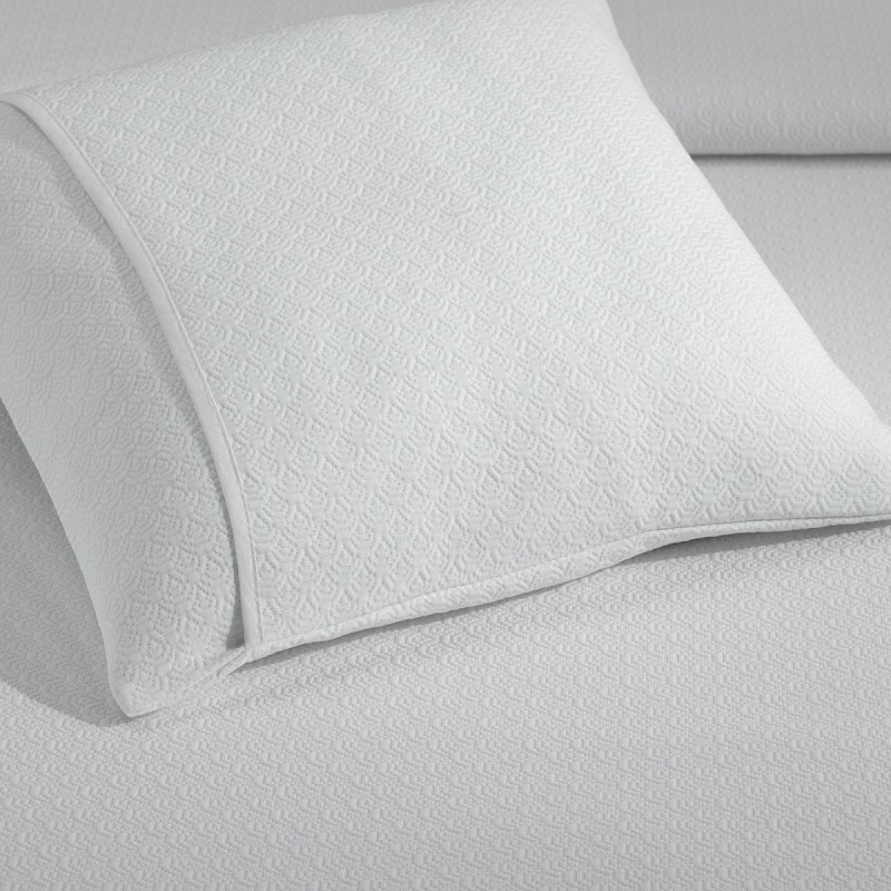 Colcha Piqué Aitana Blanca Calidad Hotel Tejido Polialgodón