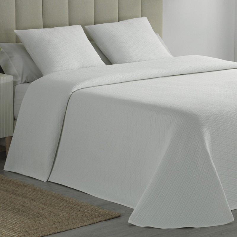 Colcha Piqué Rombos Blanca Calidad...