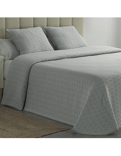 Colcha Piqué Rombos Gris...