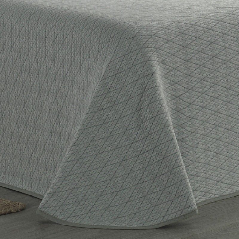 Colcha Piqué Rombos Gris Calidad...