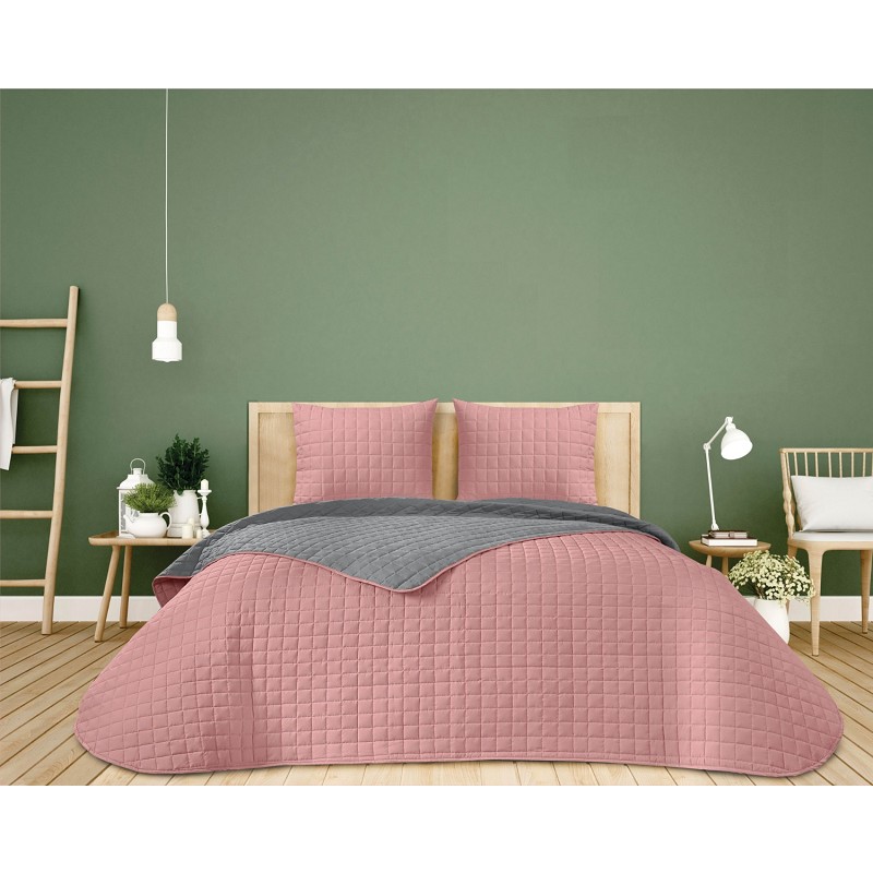 Colcha Bouti de Verano Bicolor Patrón Cosido de Cuadros Modelo Albir