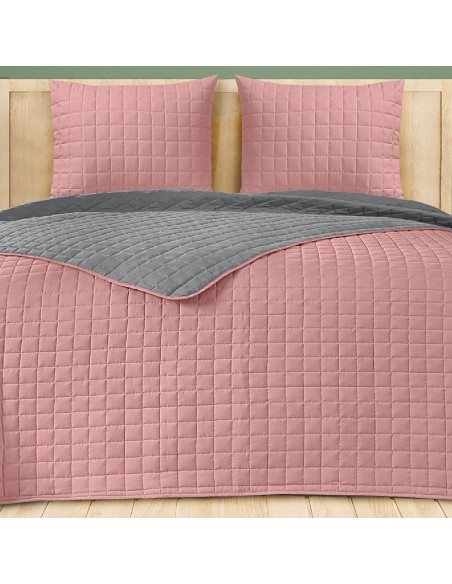 Colcha Bouti de Verano Bicolor Patrón Cosido de Cuadros Modelo Albir