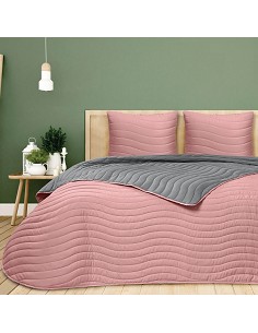 Colcha Bouti de Verano Bicolor Patrón Cosido Olas Modelo Altea 2